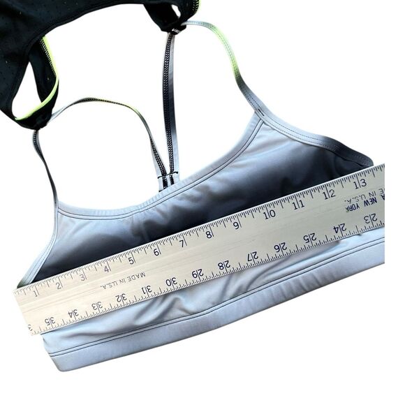 Nike Swim Tankini WMNS S Black Stripe Convertible Layered Mesh Workout Grey Bra - Picture 7 of 11